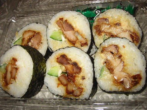 Chicken sushi rolls