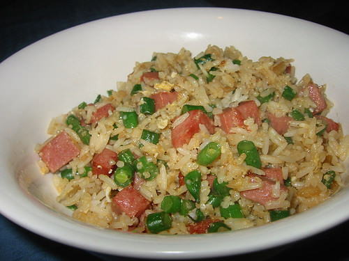 Fried rice with SPAM