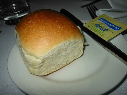 Bread roll and butter