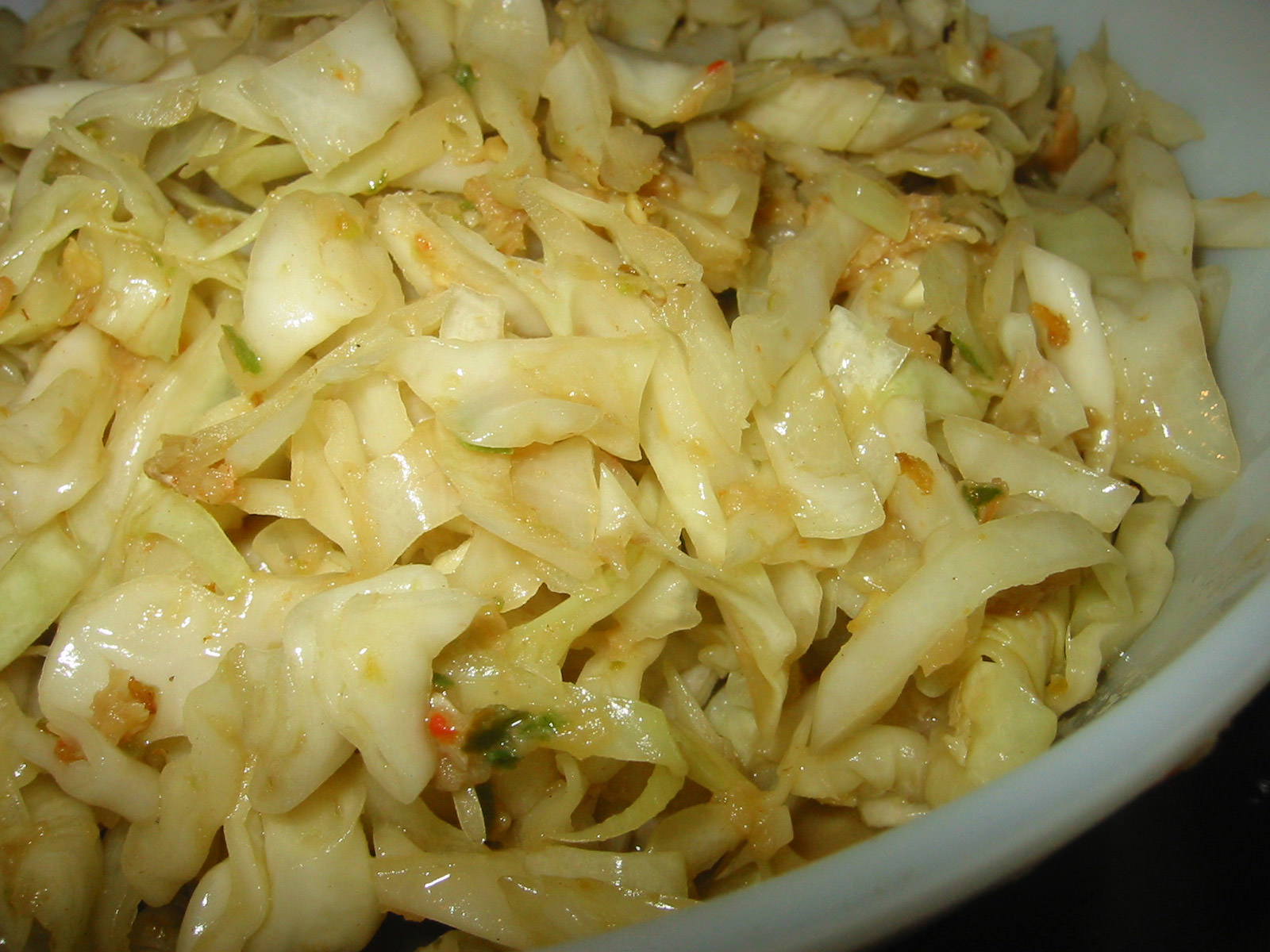 Cabbage with sambal belacan