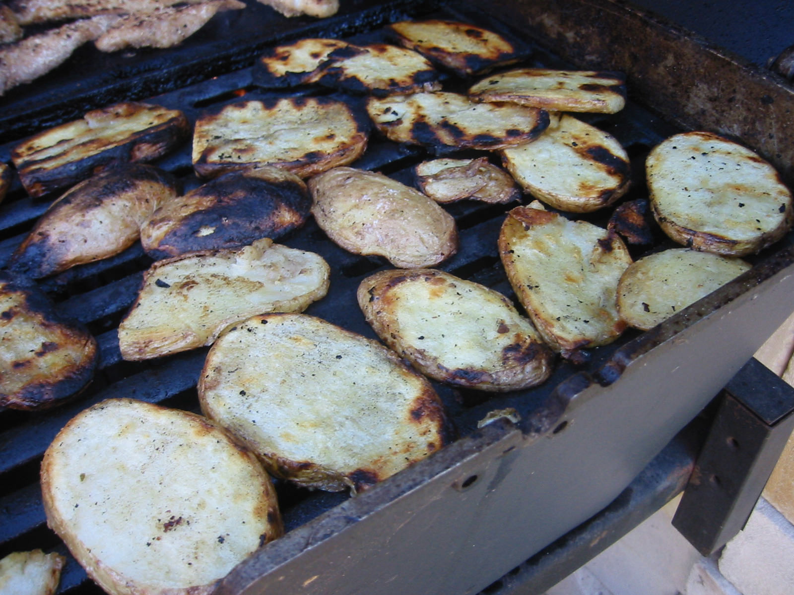 Potatoes on the barbie - almost done