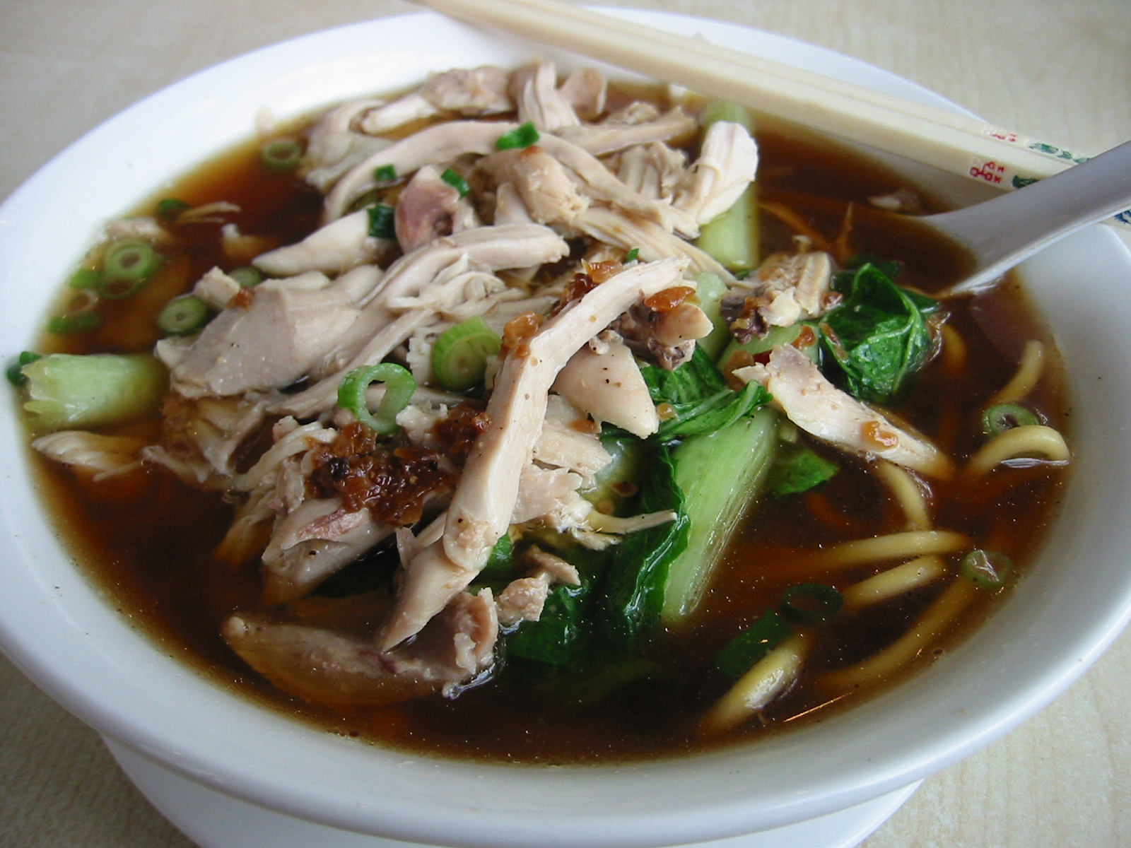Soya chicken noodle soup