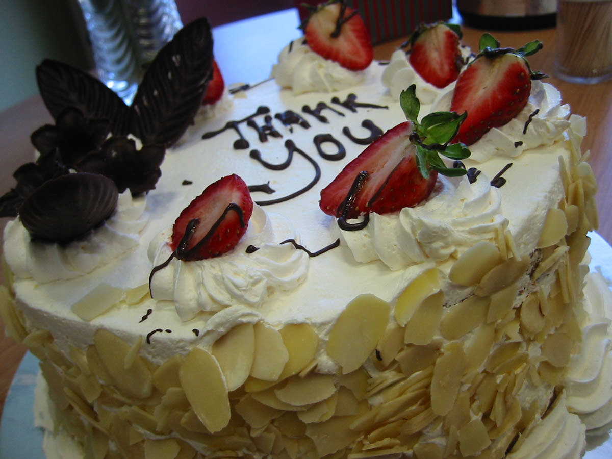 Thank you cake