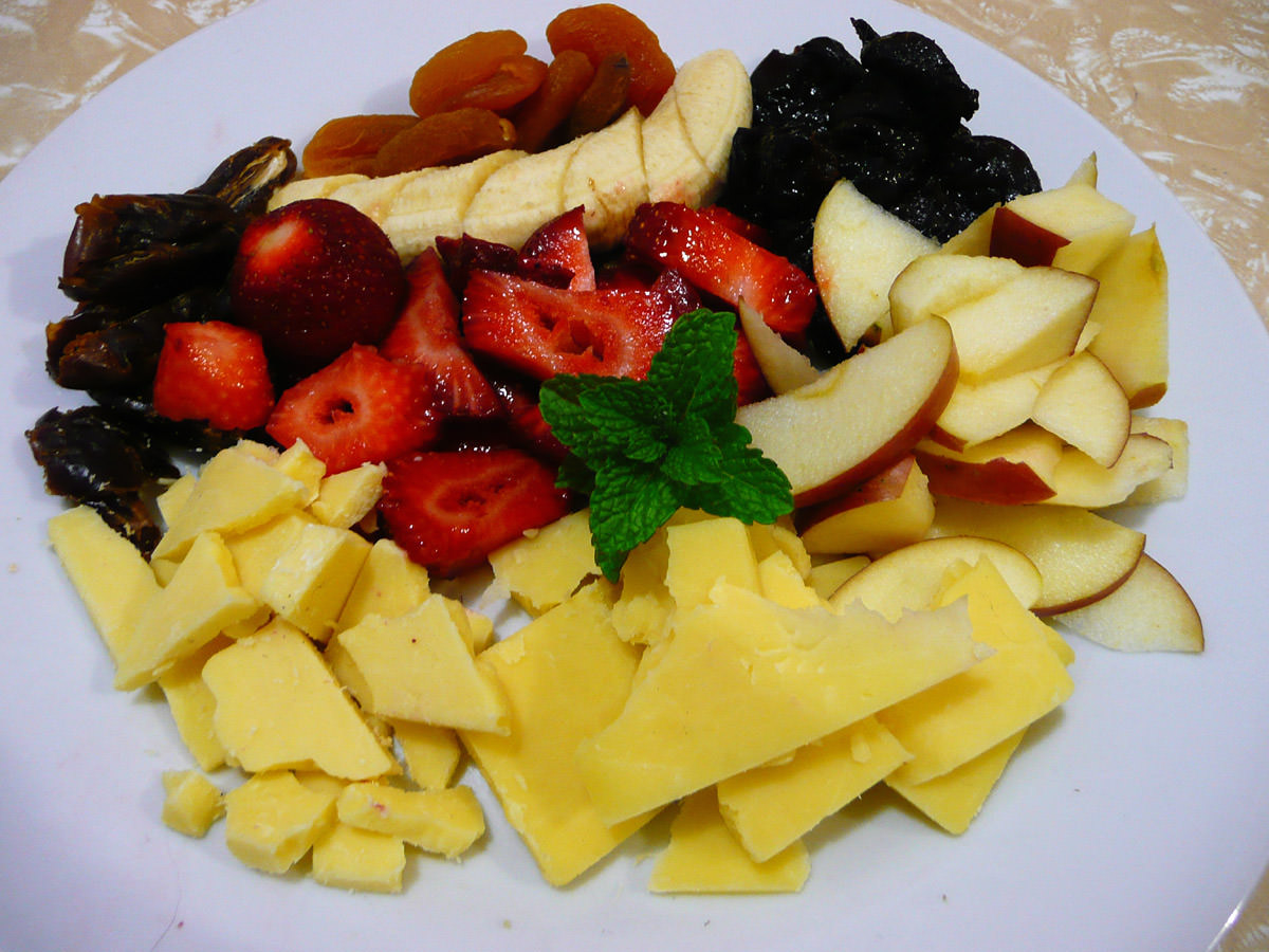 Fruit and cheese