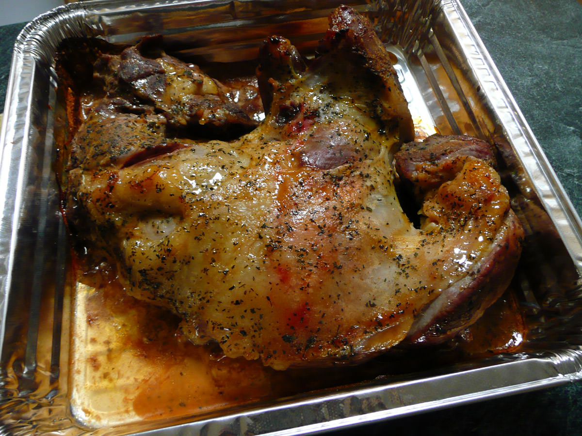 Cooked marinated lamb