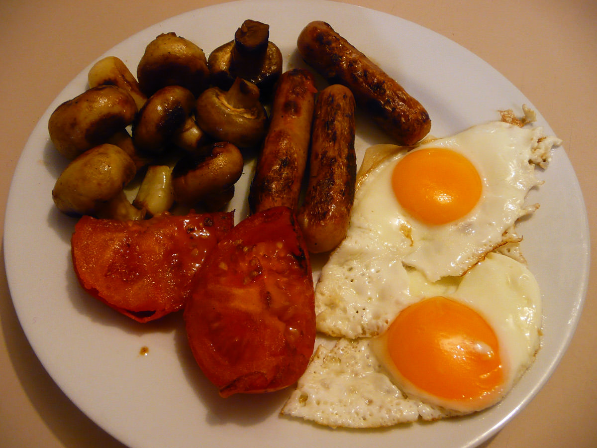 My breakfast (eggs sunny side up)