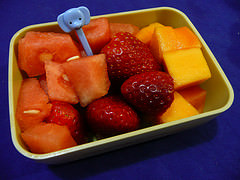 Watermelon, strawberries and papaya
