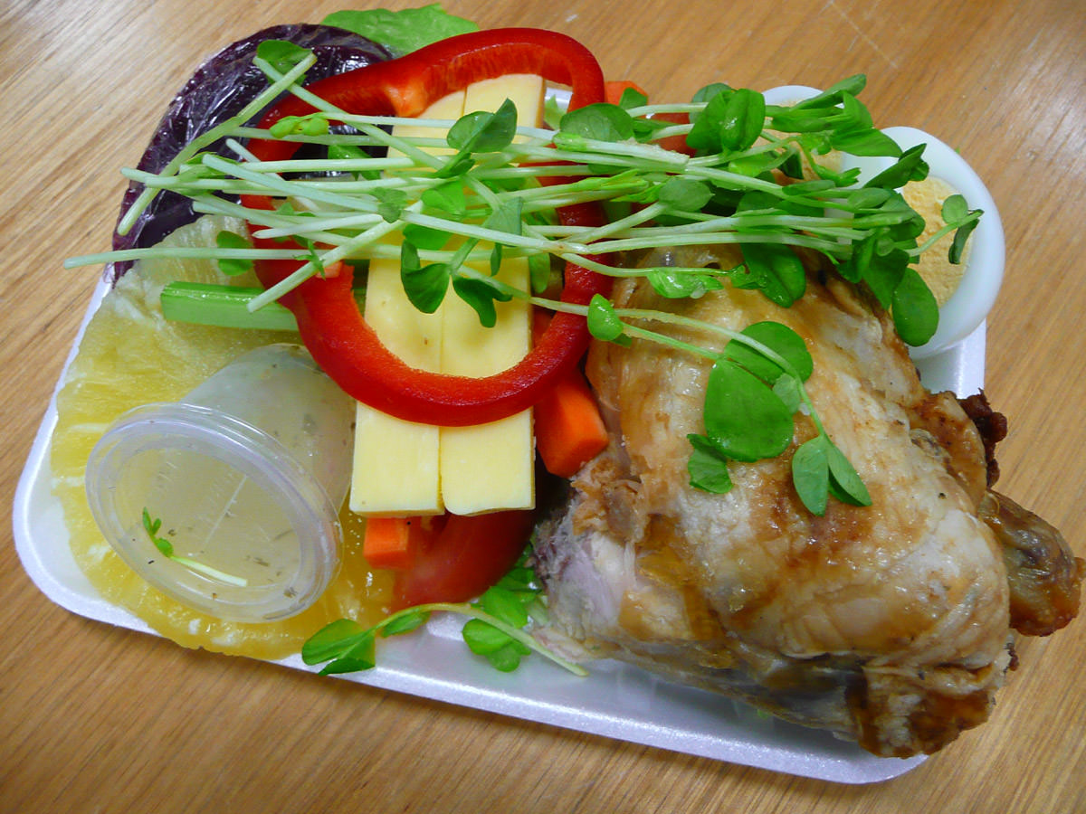Chicken and salad plate