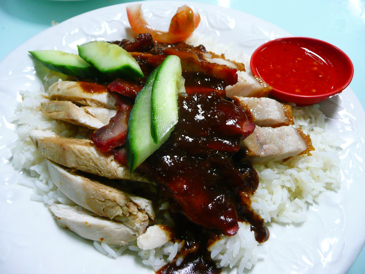 Three meat combination with rice