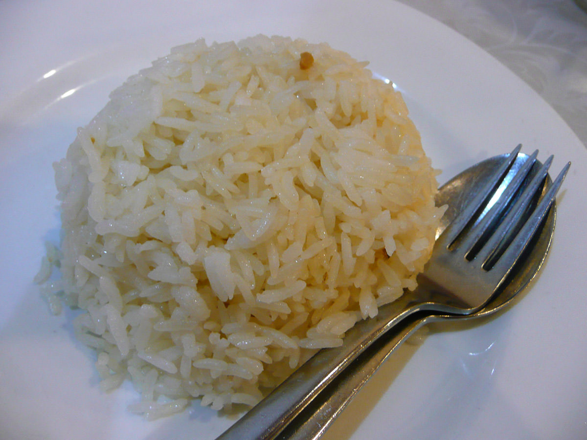 Chicken rice close-up