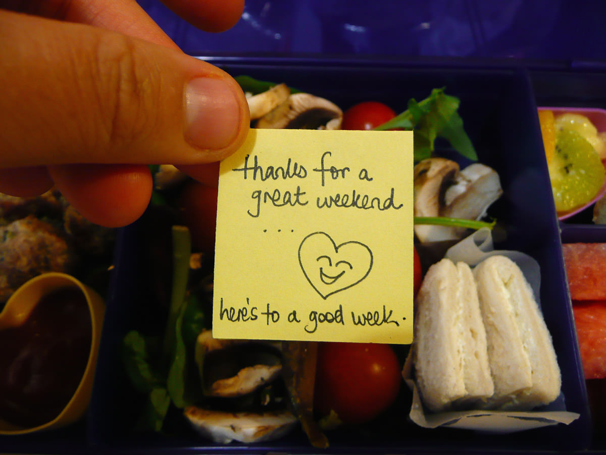 My bento note to Jac