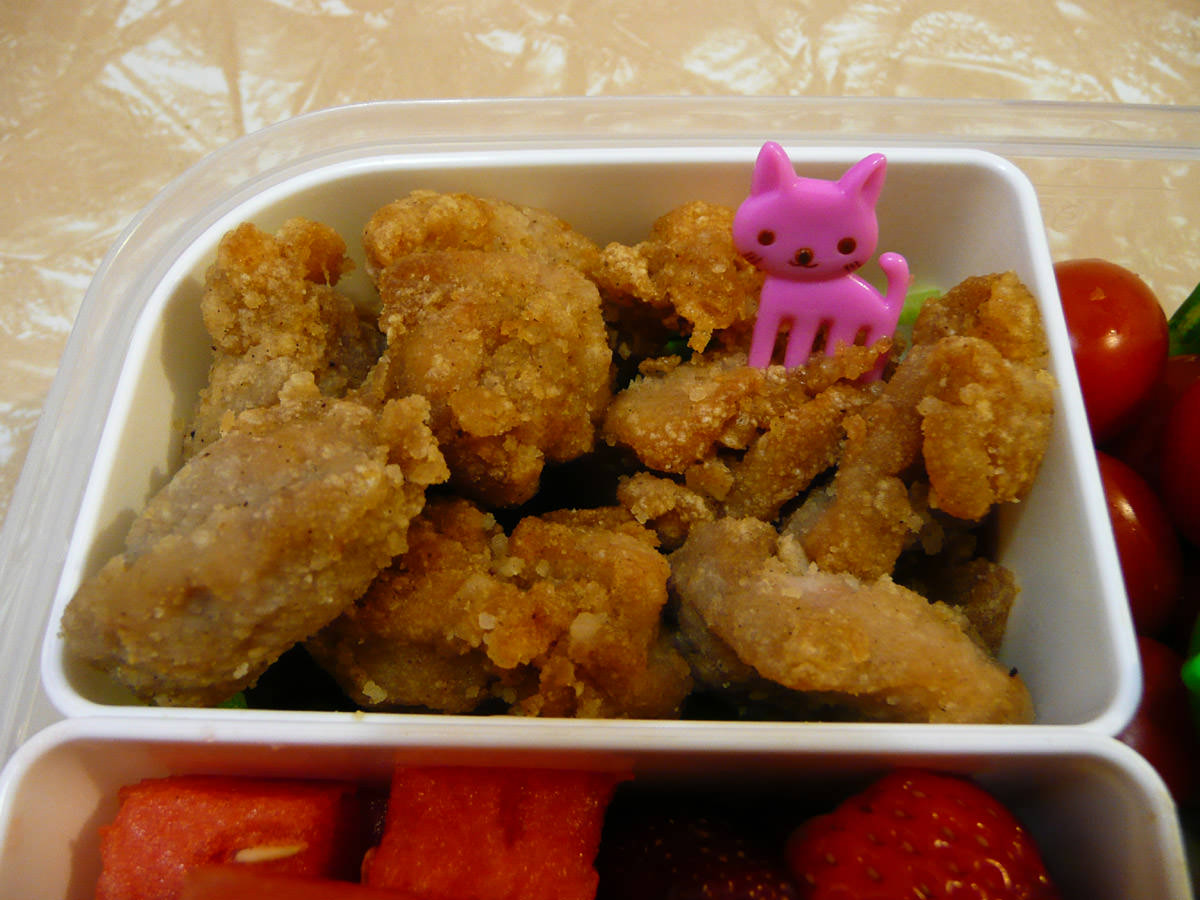 Fried chicken from Monday bento