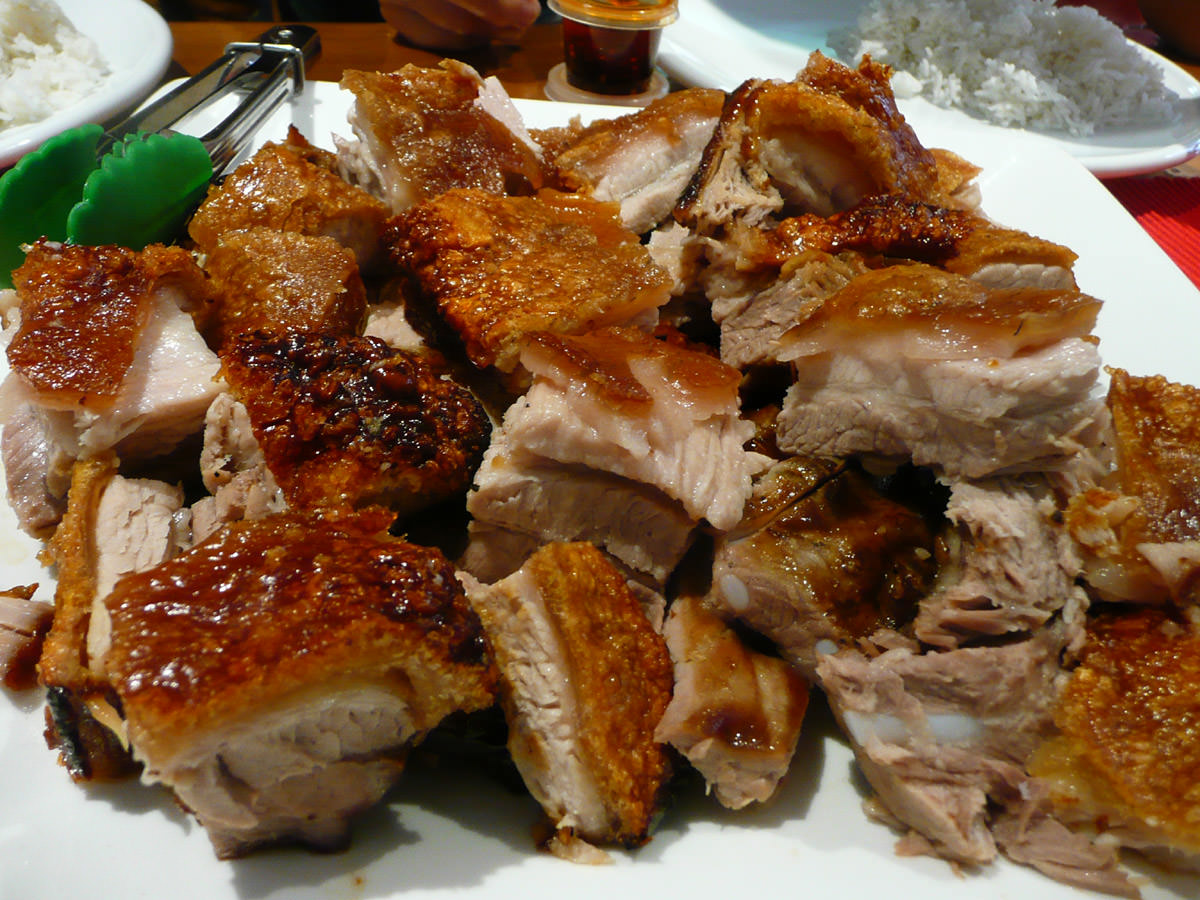 Roasted pork belly with crackling