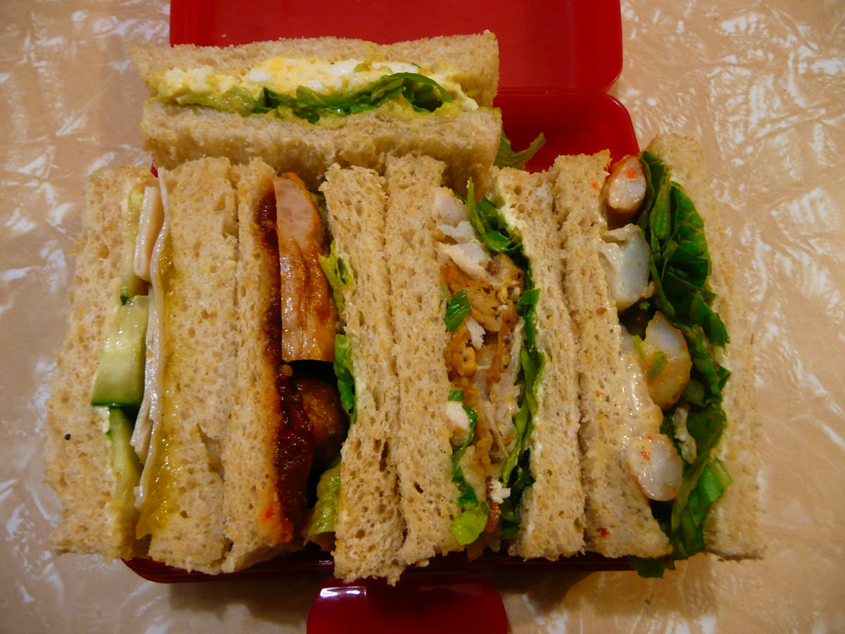 Sandwiches close-up