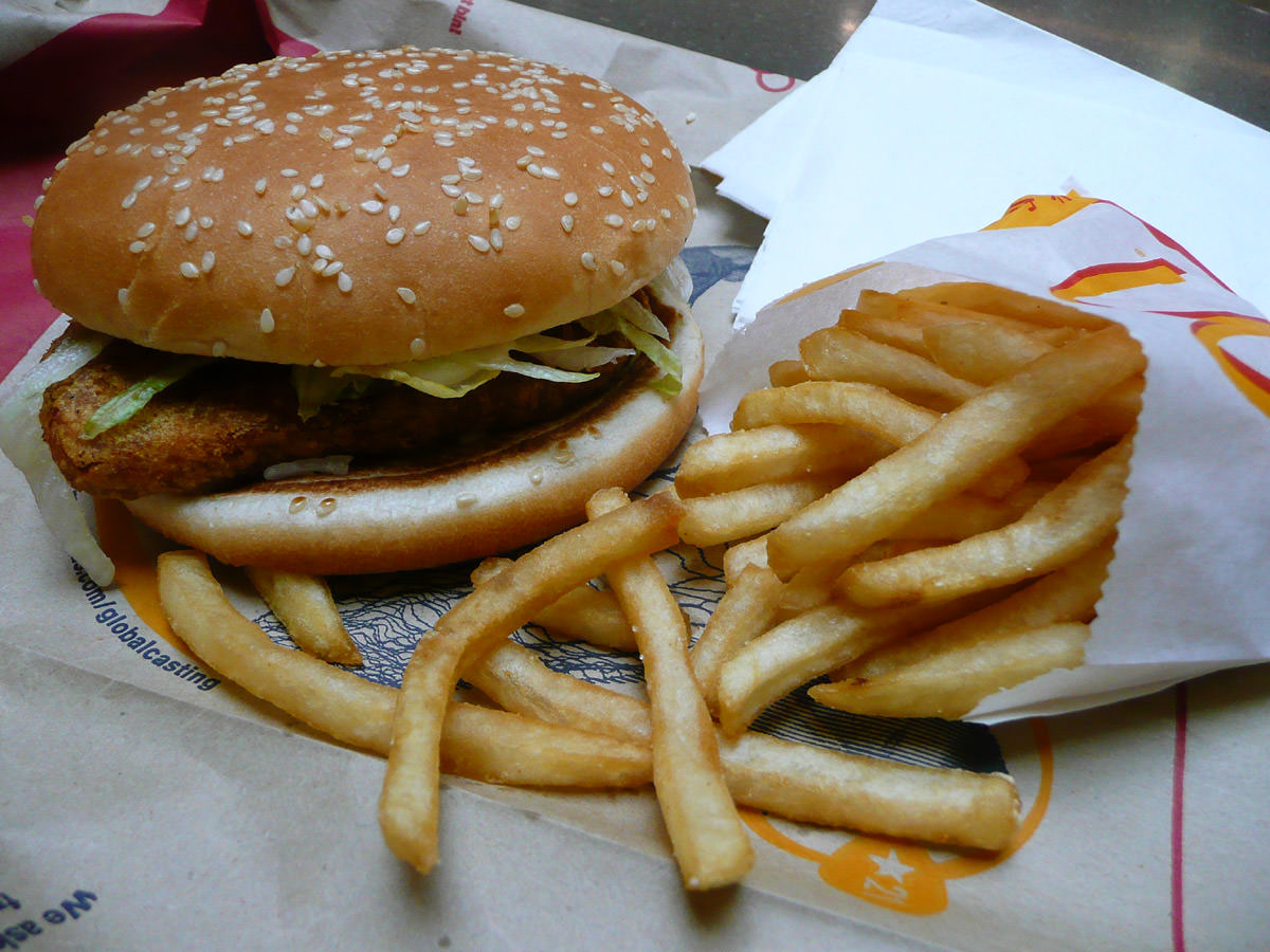 McDonald's McChicken and sad, soggy fries