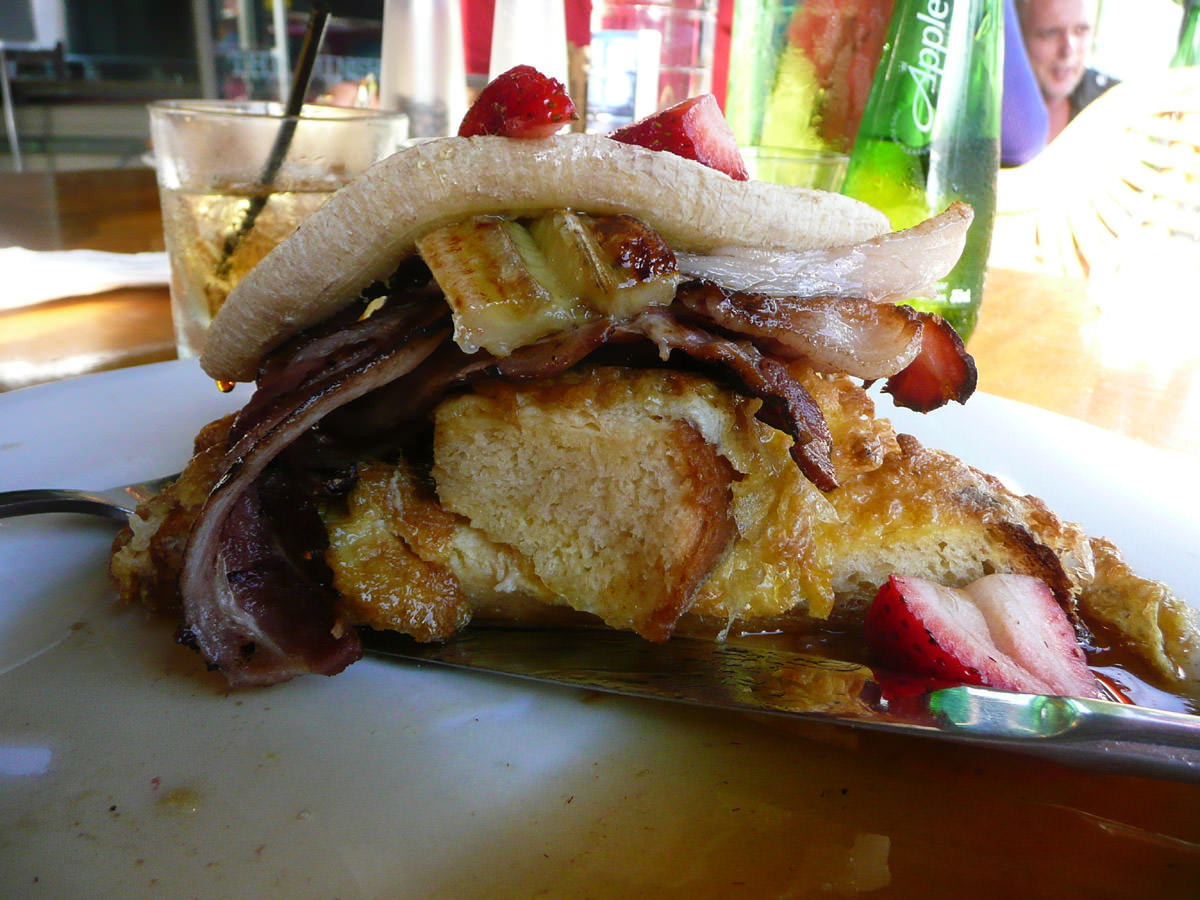Cross-section of Brioche French toast - so chunky, so good