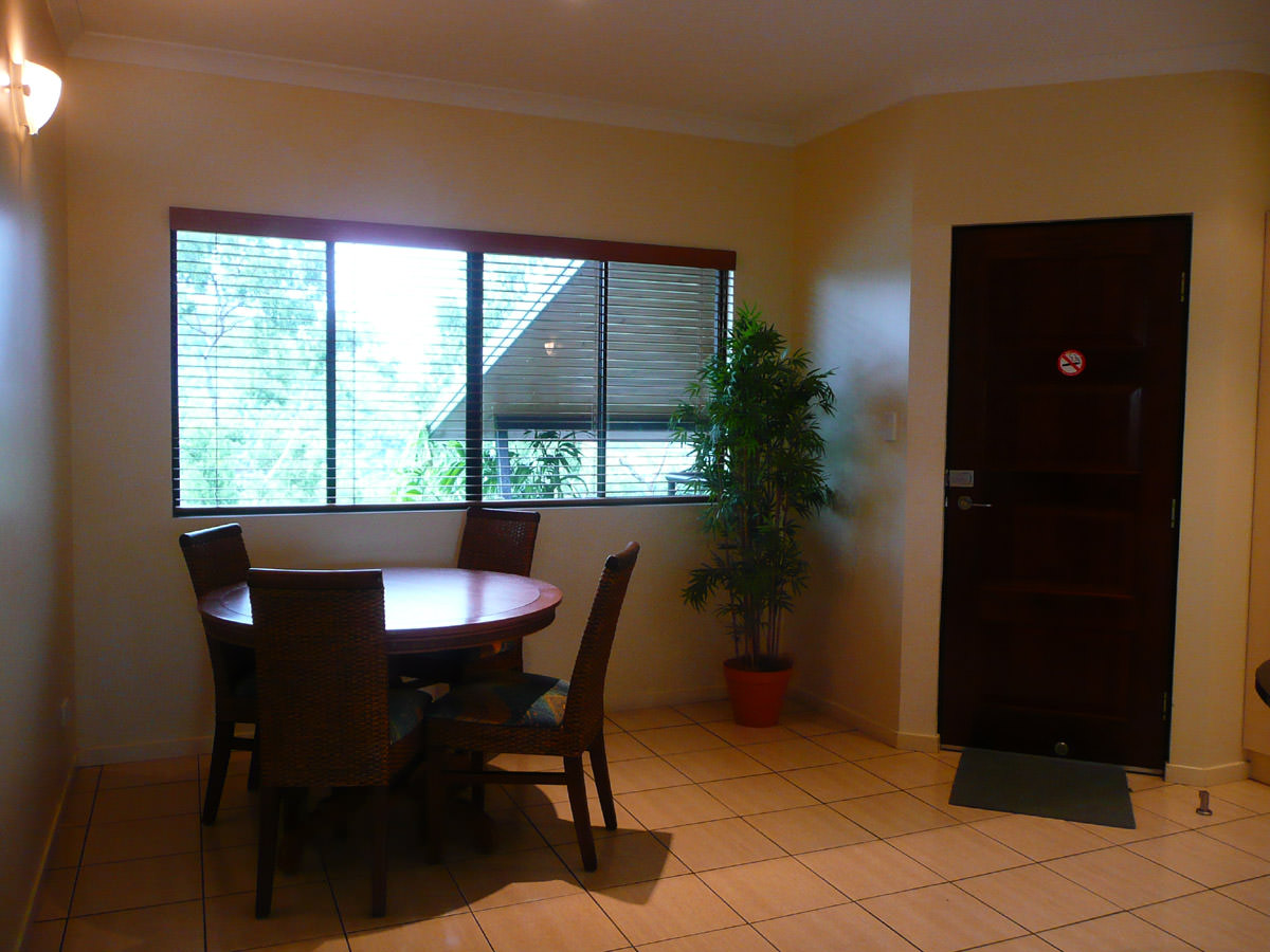 Our apartment - dining table and entrance