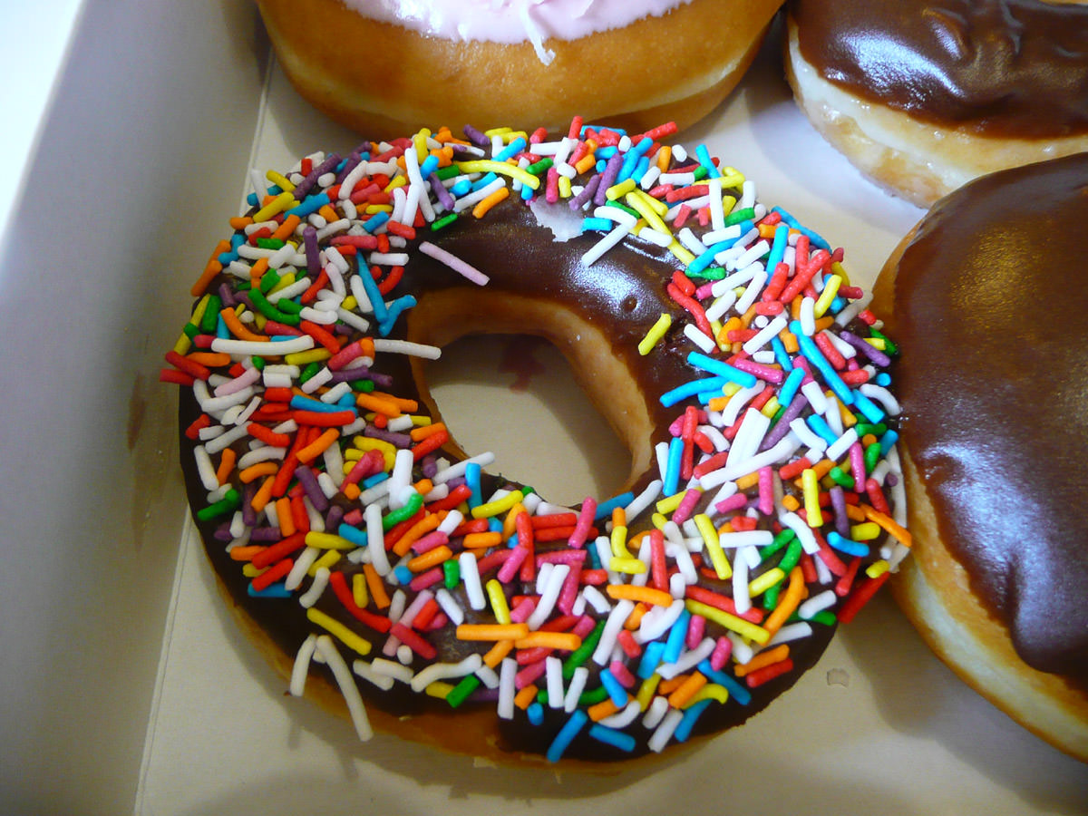 Choc sprinkles doughnut