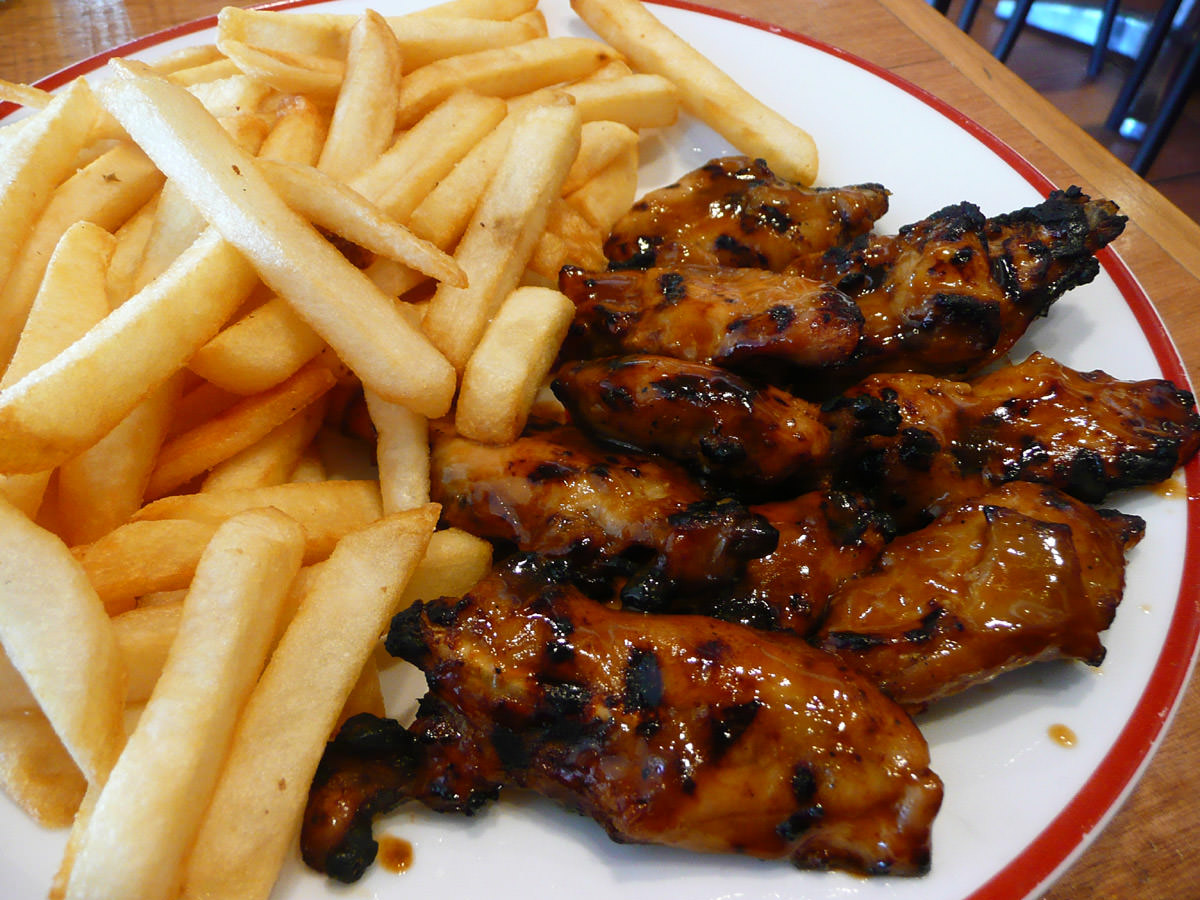 Nando's chicken ribs and chips