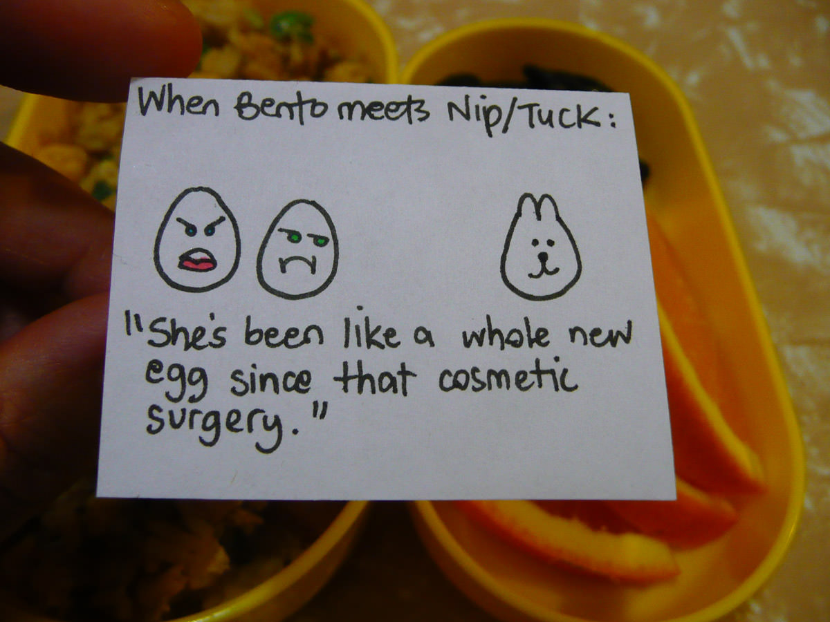Bento note - why is the egg a rabbit?