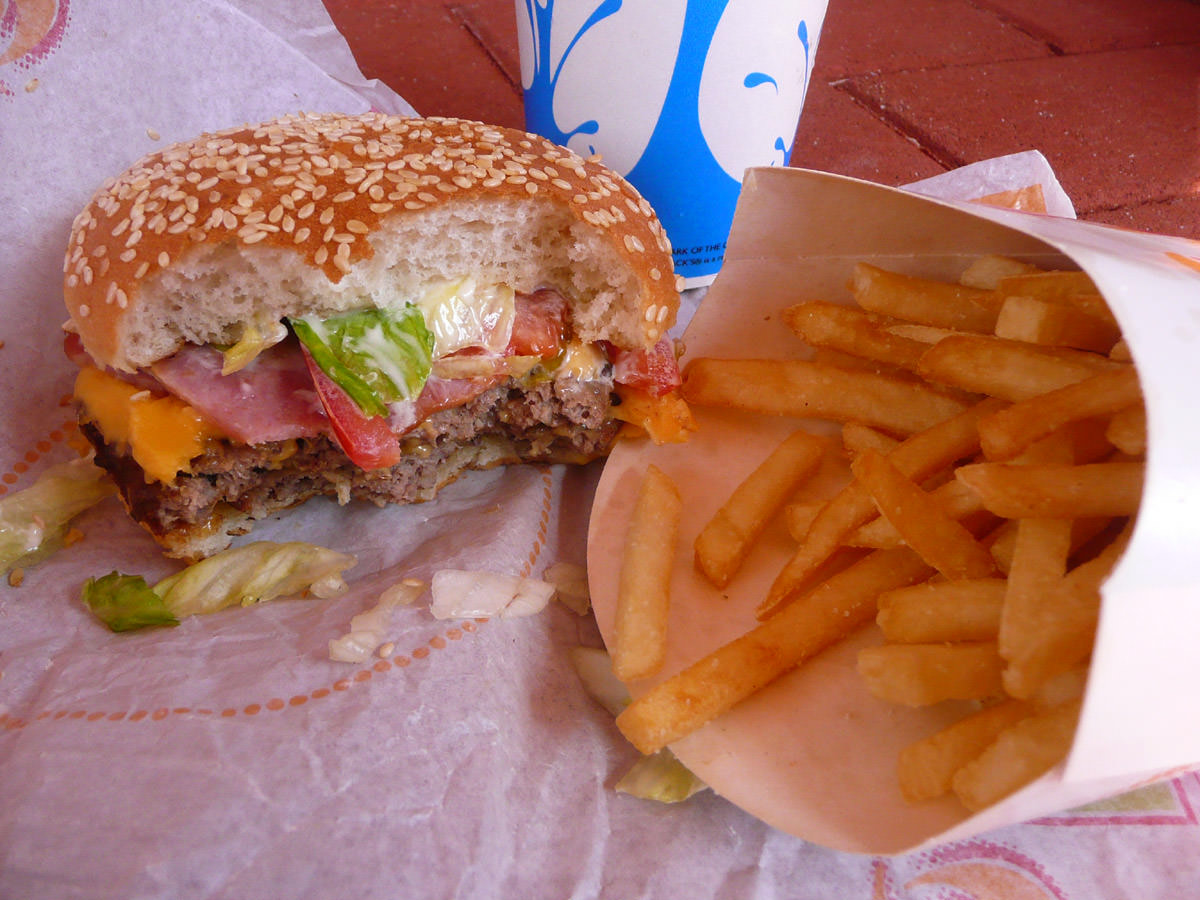 Jay's Whopper and fries