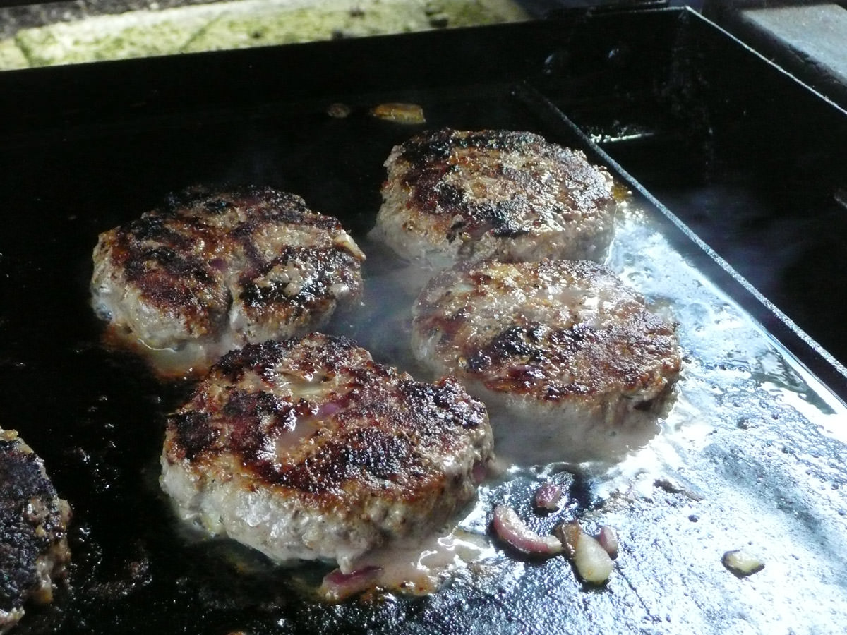 Burgers on the barbecue