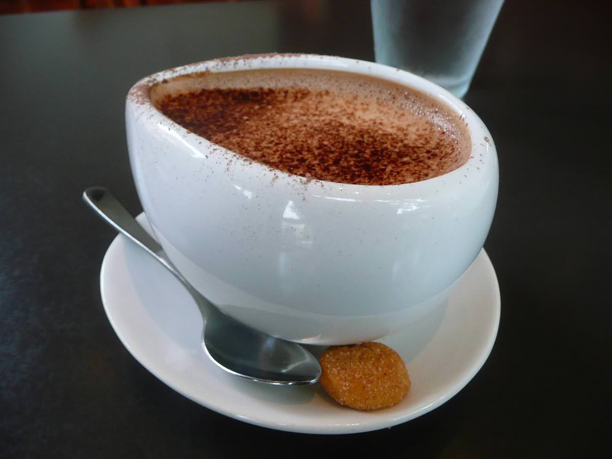 Hug mug of hot chocolate