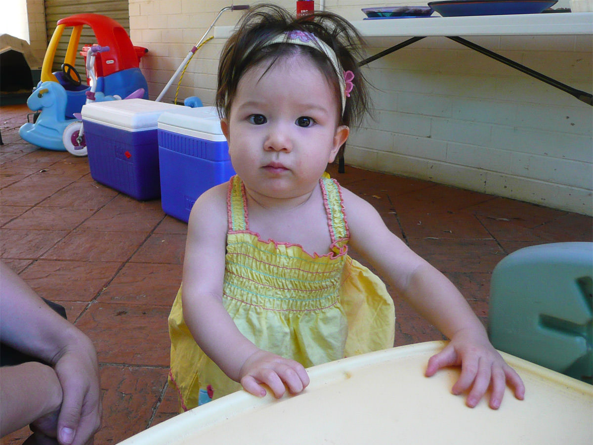 Zoe at her first birthday party