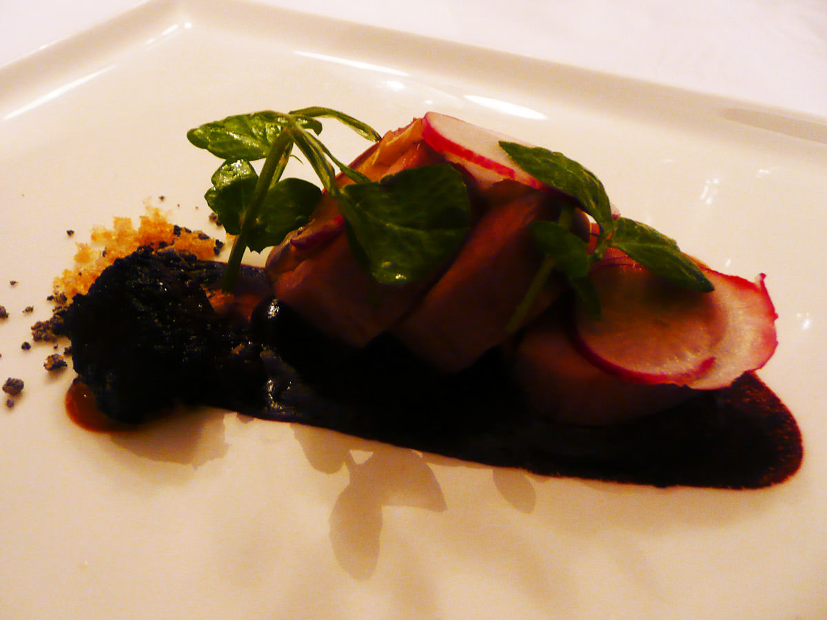 Pork, black pudding, molasses by Hadleigh Troy of Restaurant Amusé