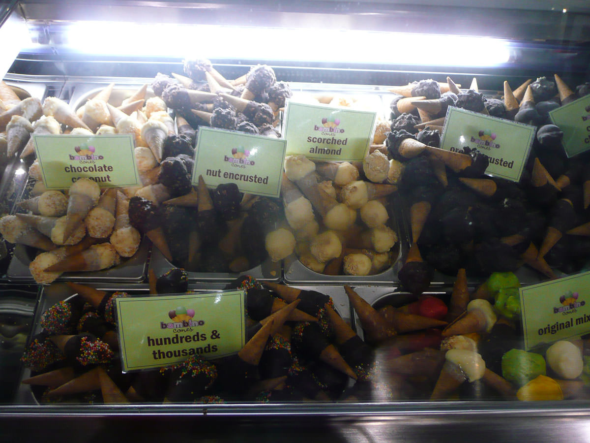 Bambino gelato (mini gelato cones) from Bravo Gelato