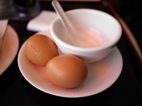 Two soft-boiled eggs