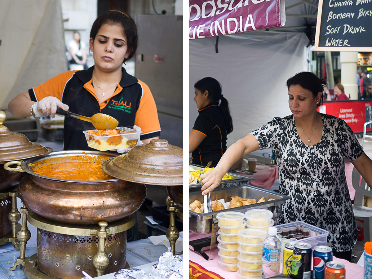 Indian cuisine, L-R: Two Fat Indians, Maya Masala