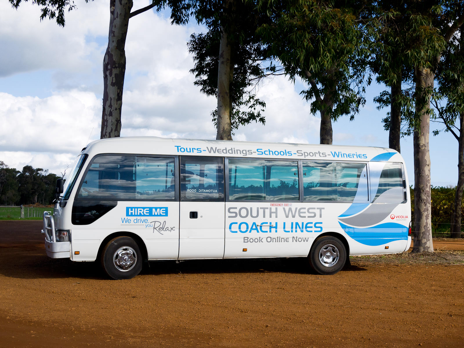 Our South West Coach Lines tour bus