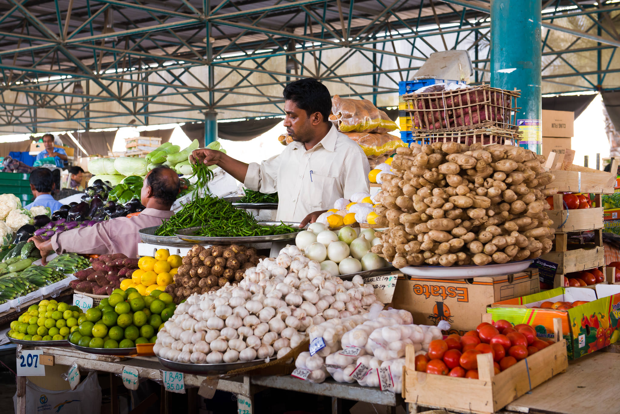 At Dubai Fruit and Vegetable Market