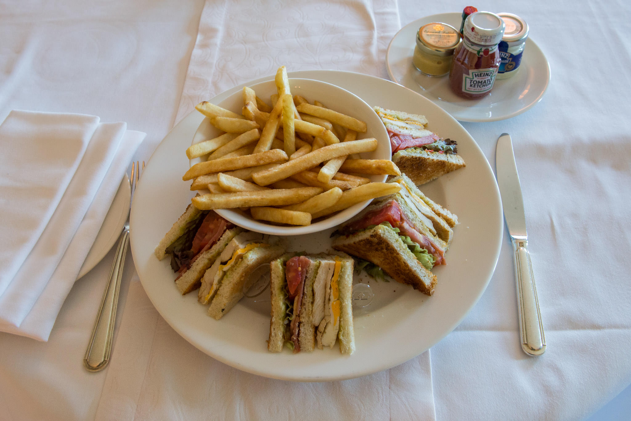Room service club sandwich
