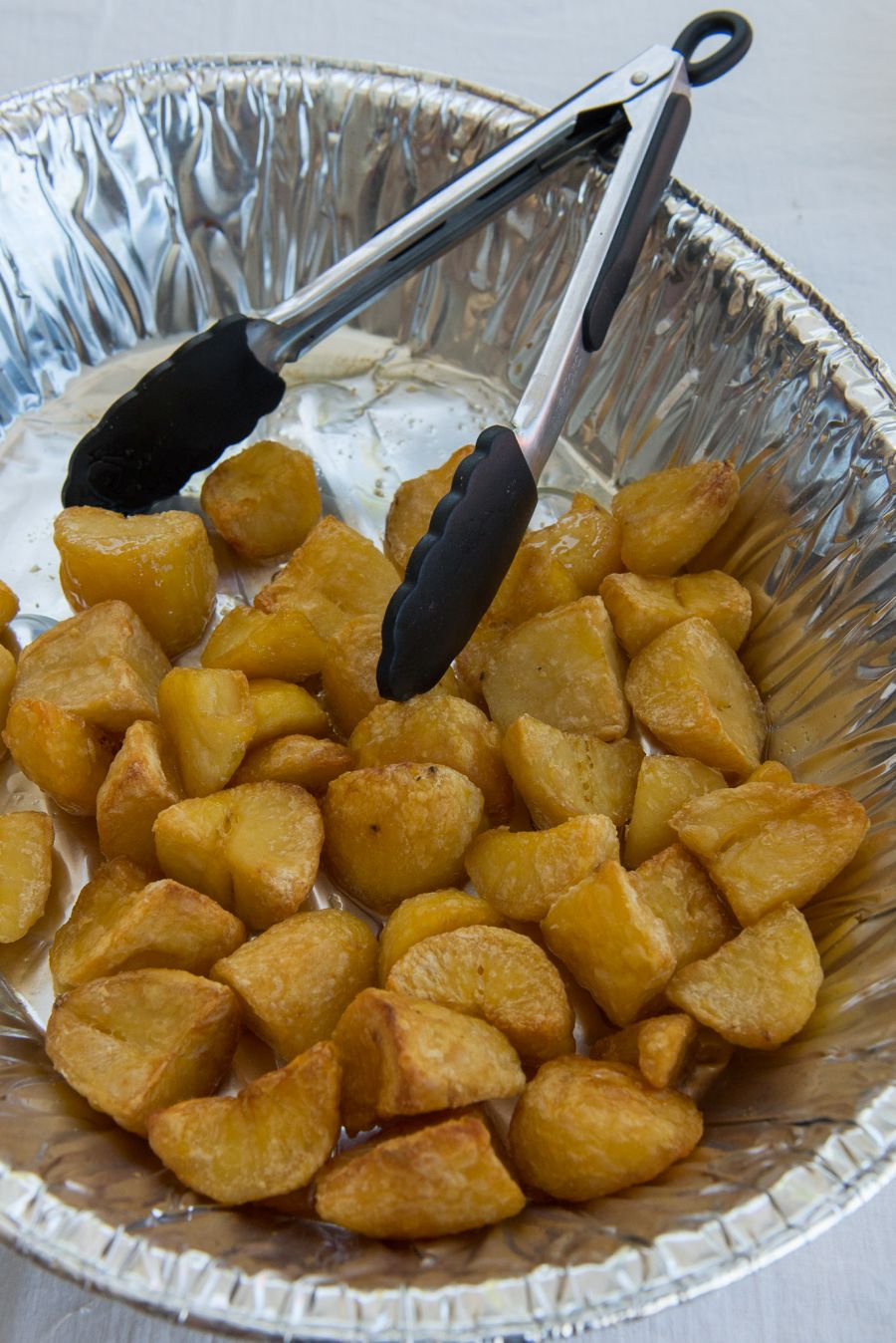 Oven-roasted duck fat potatoes