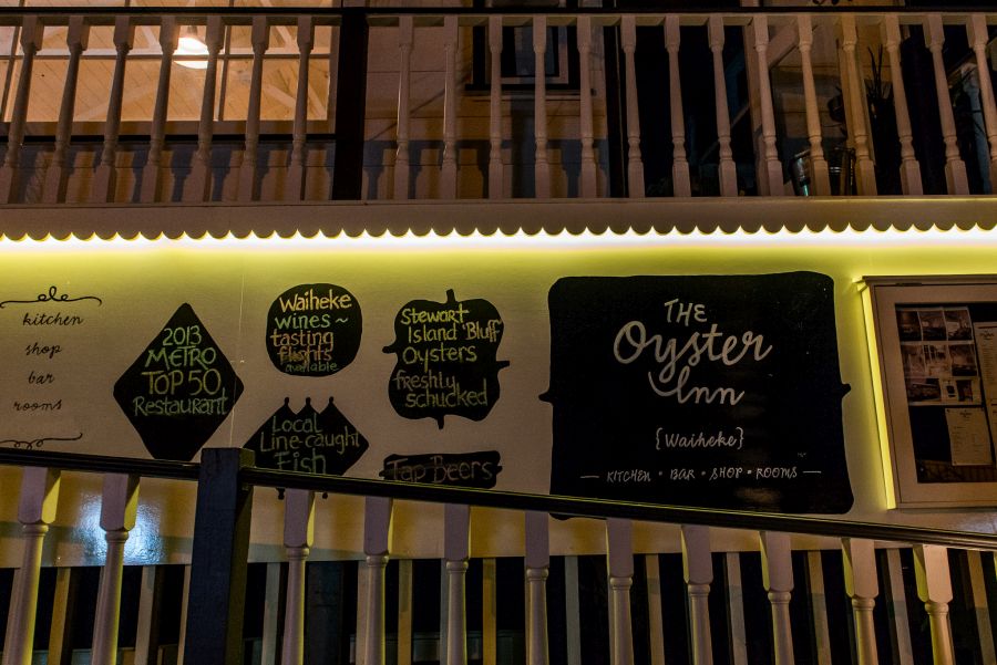 Signs outside The Oyster Inn