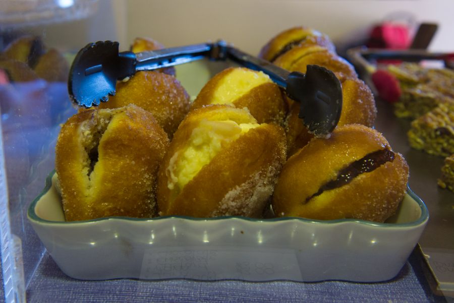 Entice - chocolate, custard and jelly doughnuts