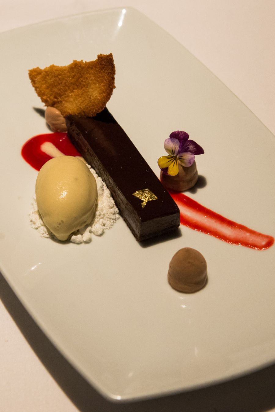 Dessert: chocolate and lavender