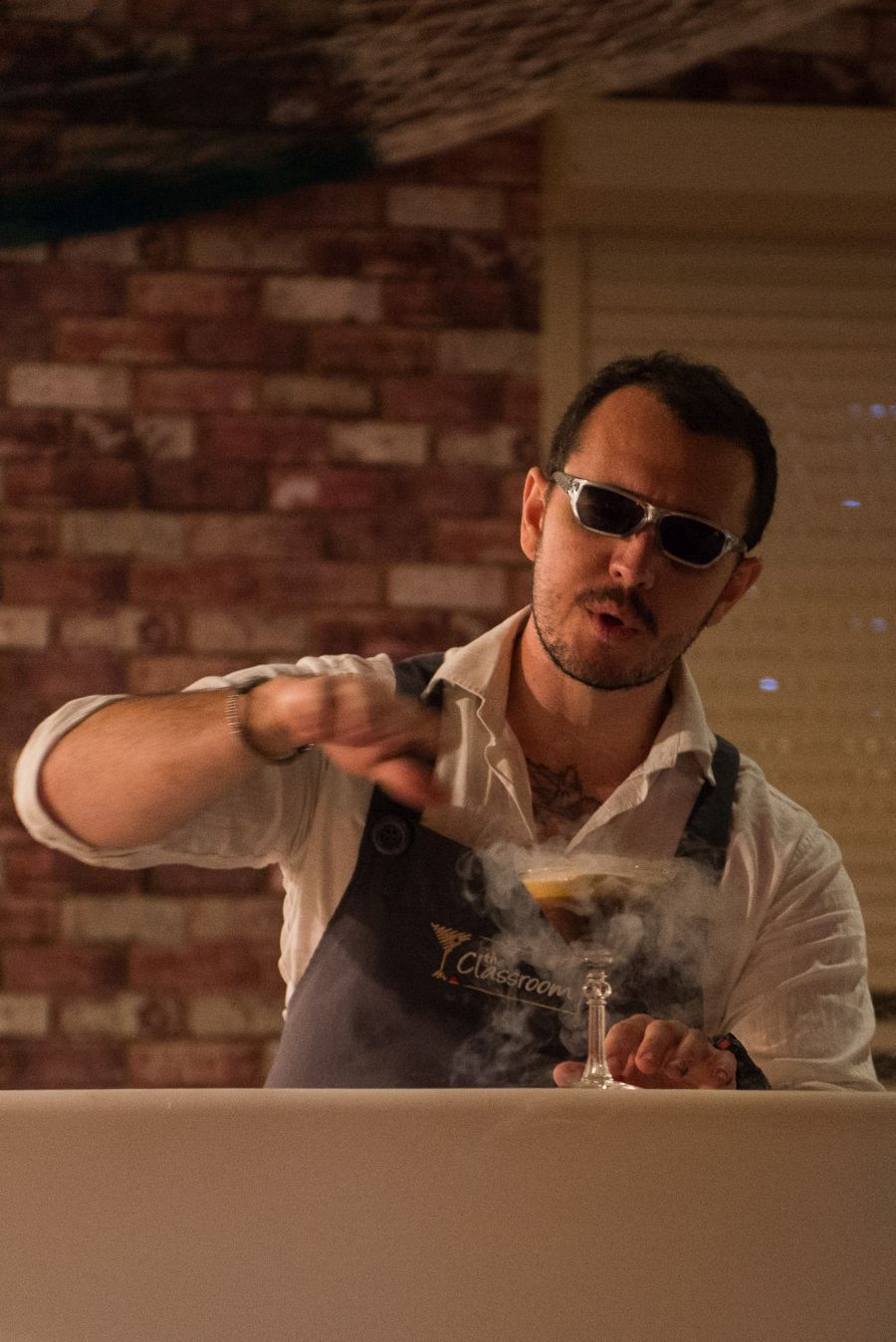 Magician, mad scientist, bartender: Andy Bennett with the espresso martini