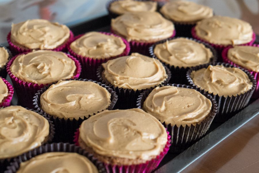 Cupcakes with coffee icing