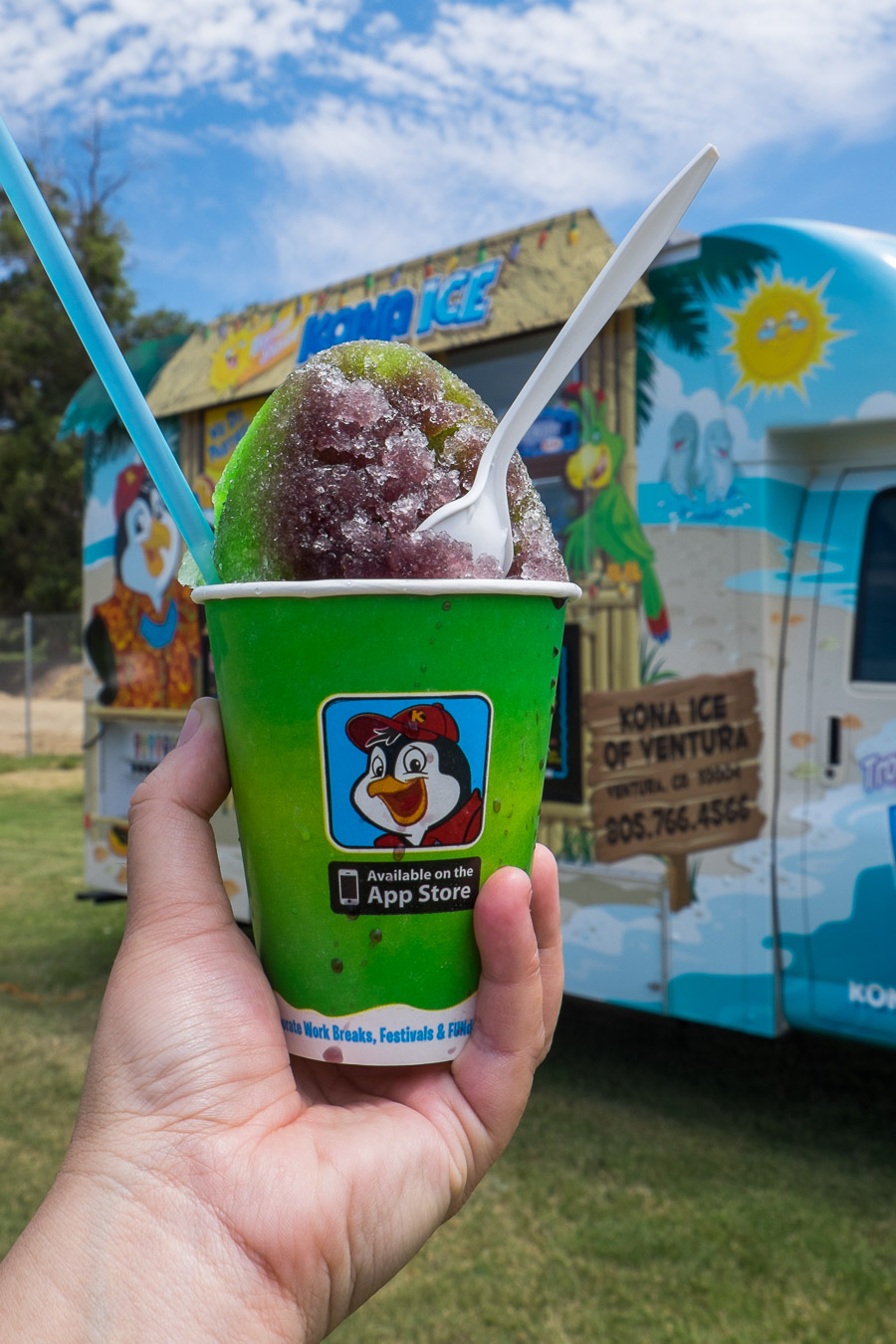 Shave ice - lime and grape