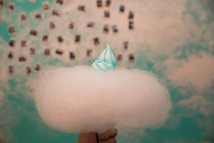 Aqua S' signature sea salt soft serve with fairy floss