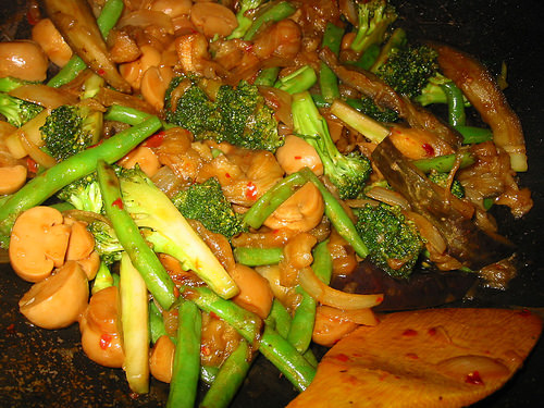 Spicy stir-fried vegetables