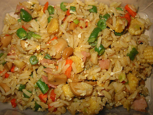 Close-up of fried rice