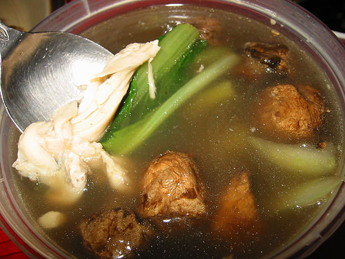 Chicken and mushroom soup