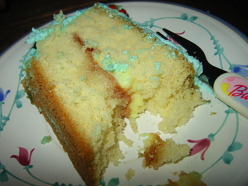 Birthday cake slice