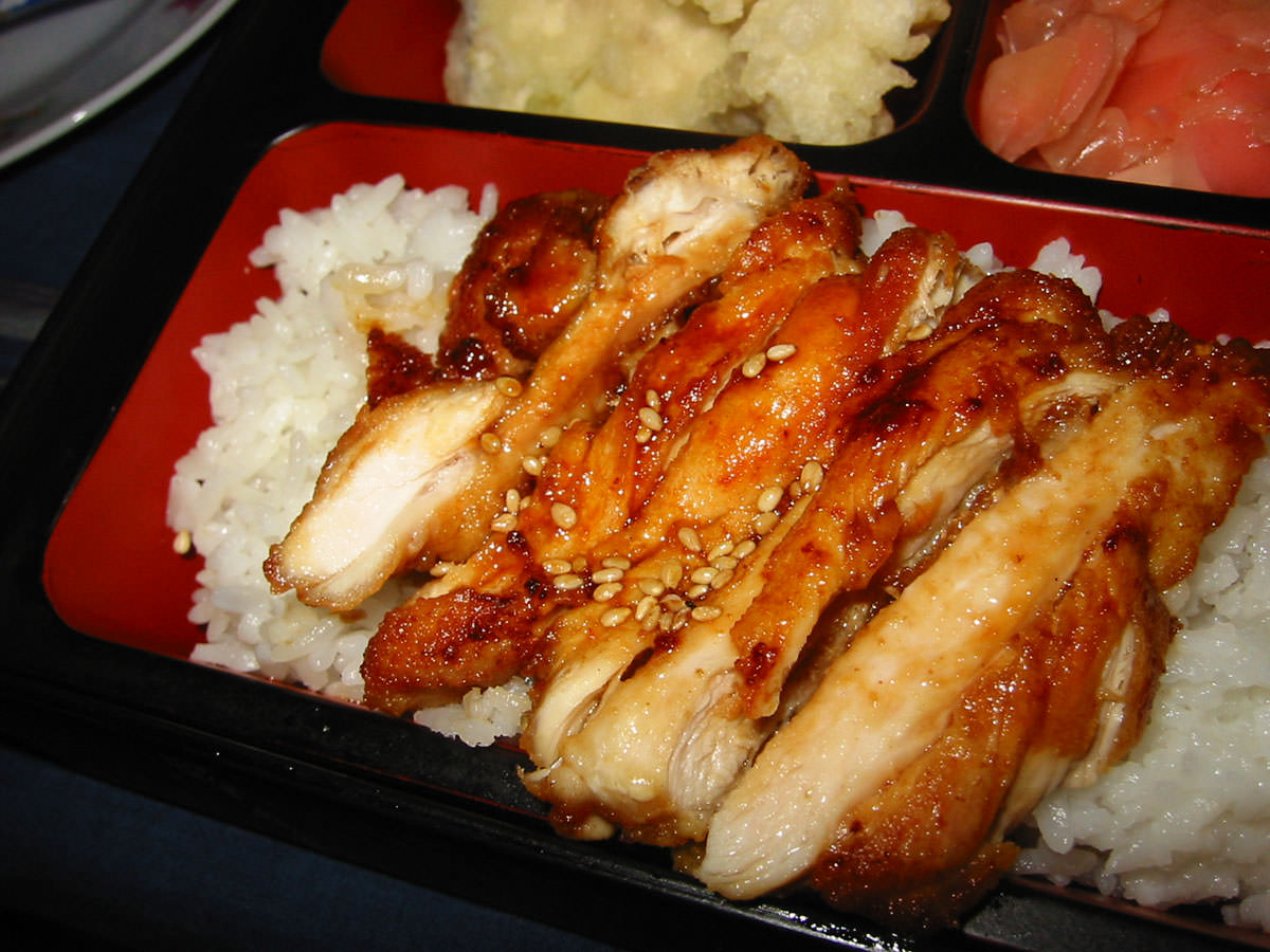 Click to see larger version of Teriyaki chicken and rice