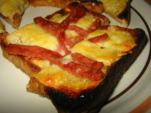 Jac's SPAM and gouda cheese toastie