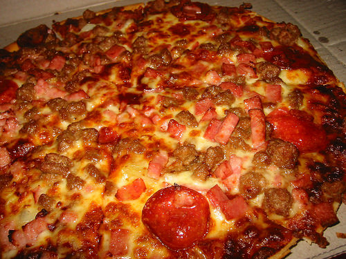 Dominos Meatosaurus pizza